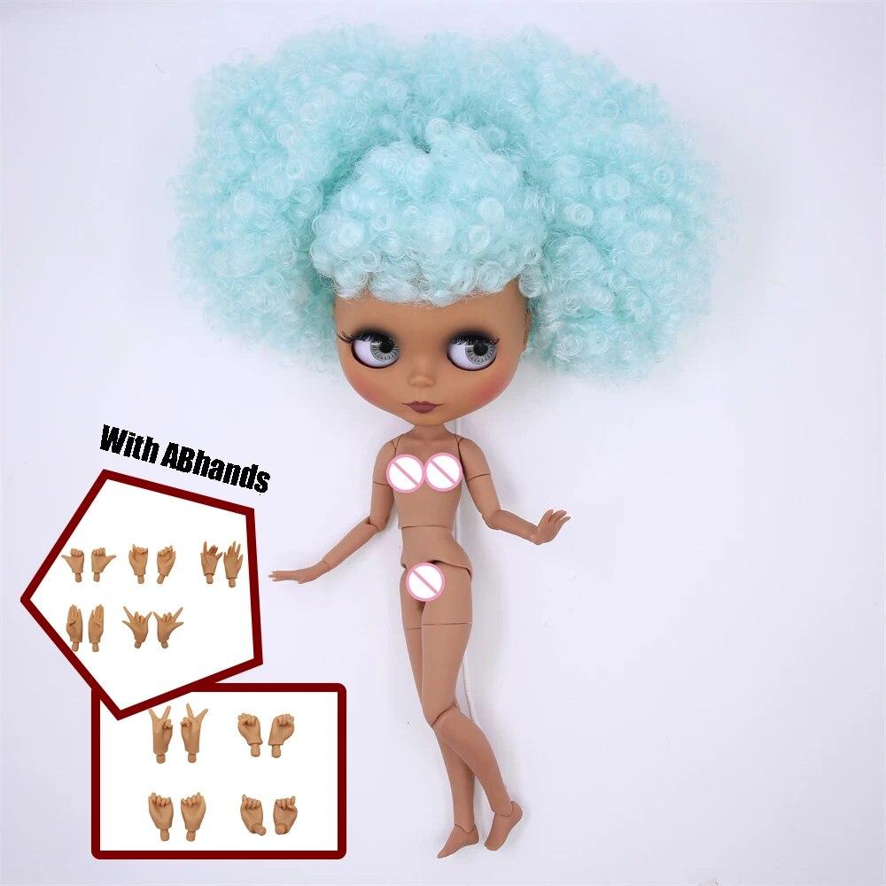 ICY DBS Blyth кукла шаровой шарнир, тело, разноцветные волосы, черная кожа, матовое лицо, телесная кукла и набор, кукла, игра-одевалка, подарок для девочки