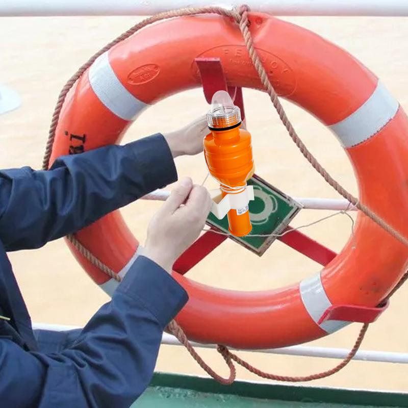 Самозажигающийся спасательный круг Светодиодный фонарь Морские фальшфейеры Мигающий сигнальный фонарь высокой видимости Бортовые огни для рыбалки, каякинга