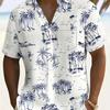 Мужская повседневная гавайская рубашка с принтом тропических пальм