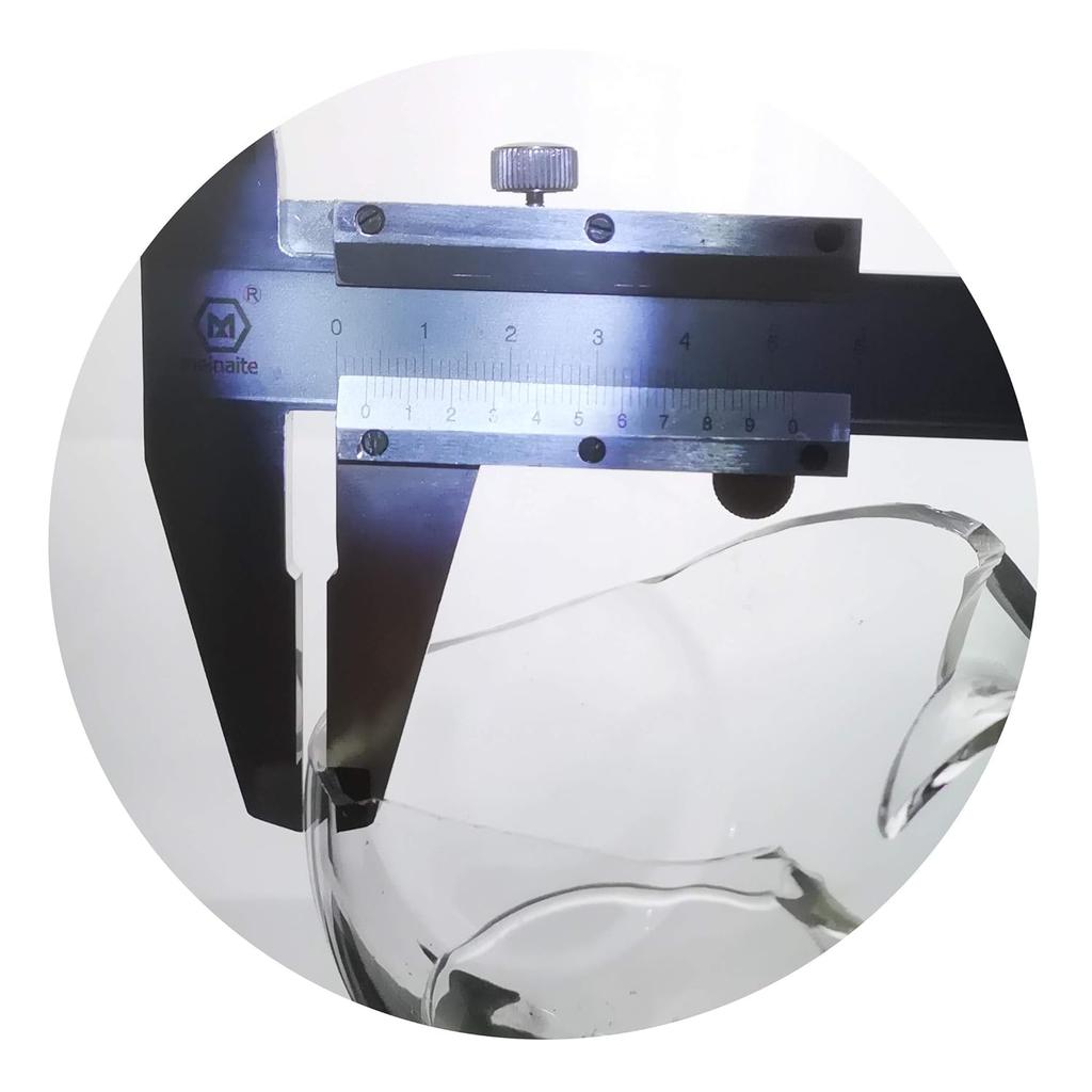 Laboy Glass 1000mL 3 Neck Round Bottom Boiling Flask with 24/40 Center & Side Joints Angled Distilling Receiving Reflux Flask Multi Neck Distillation