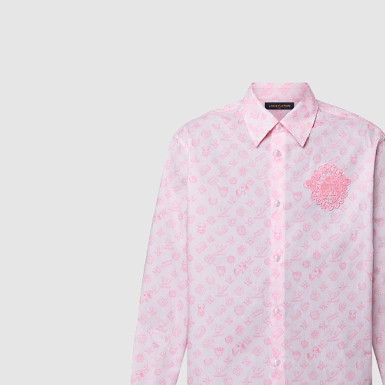 Louis Vuitton X Tyler SS24 Рубашка Мужская Розовая 1AFQ05