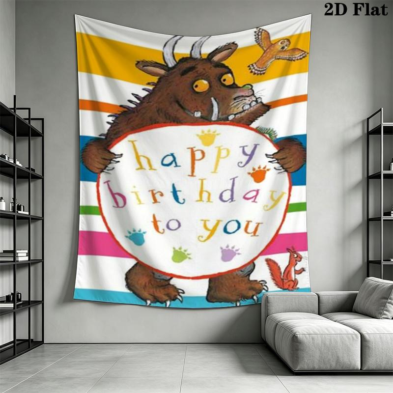 The Gruffalo Wall Tapestry Aesthetic Wall Hanging Printed Fabric Blanket Decorative Tapestries for Bedroom Living Room Home Decor