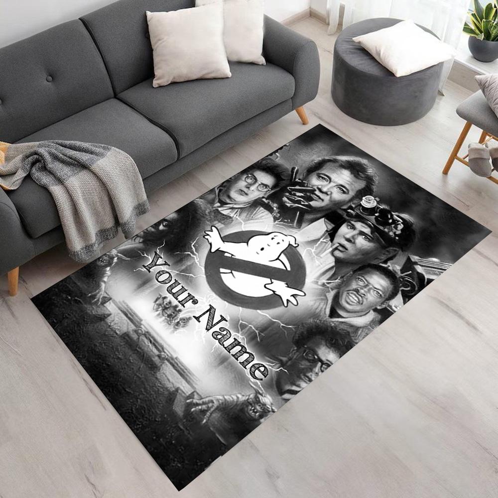 Ghostbusters Customize Your Name Floor Rug Office Rug Suitable for Outdoor Dining Room Playrooms Game Room Antislip Carpet Decorate Offices
