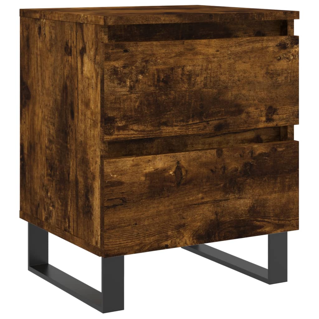 Nightstand Smoked Oak 40x35x50 cm Wood Based Panel