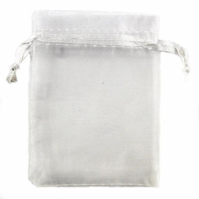 New 50Pcs Organza Bag Jewelry Packaging Gift Candy Wedding Party Goodie Packing Favors Pouches Drawable Bags Present Sweets Pouc