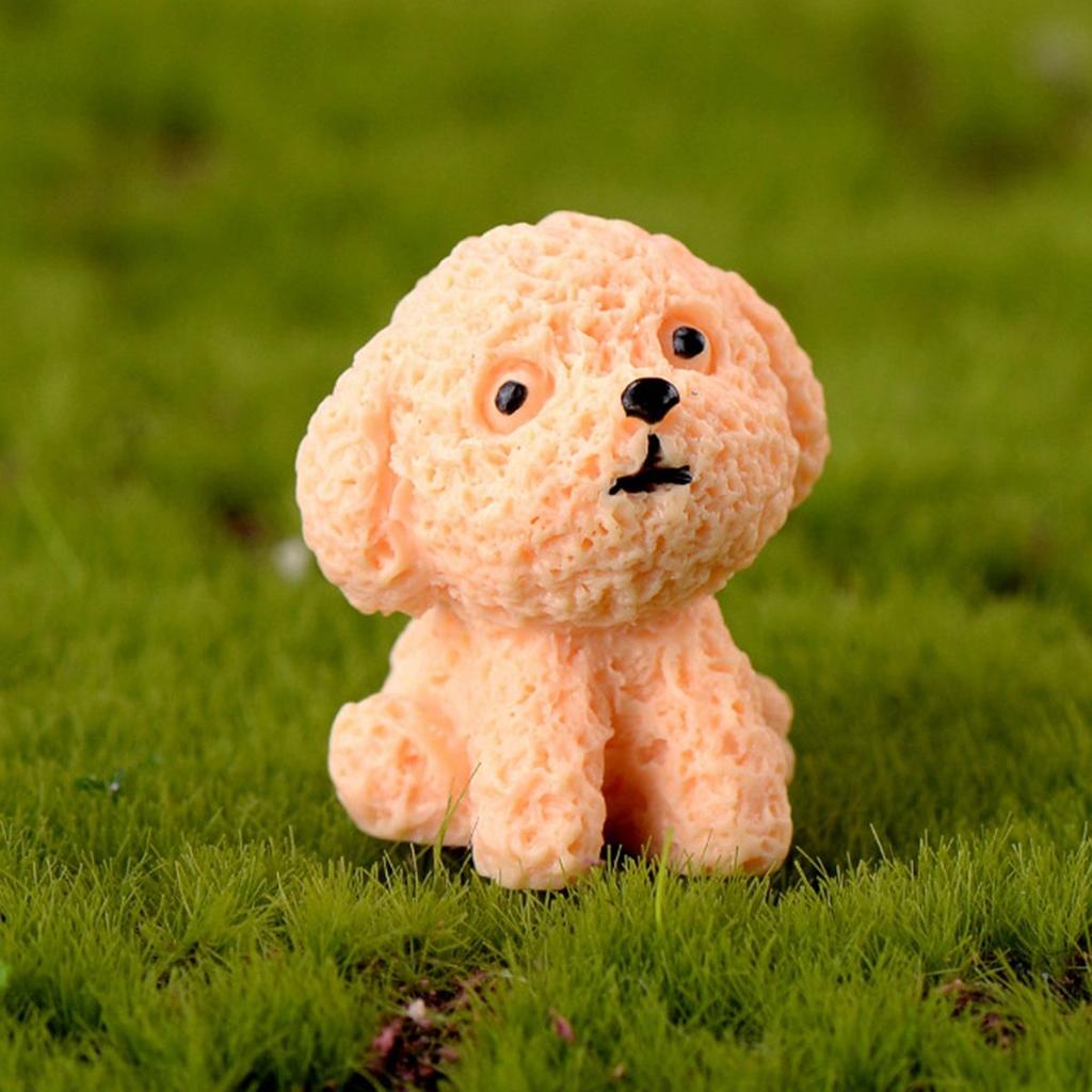Home Decor Cute Mini Resin Puppy Statue Figurines Cake Decoration Animal Miniature Dog Ornament