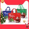 (5pcs In A Pack) Christmas Model A Red Old Man Snowman Thickened Non-woven Tote Bag
