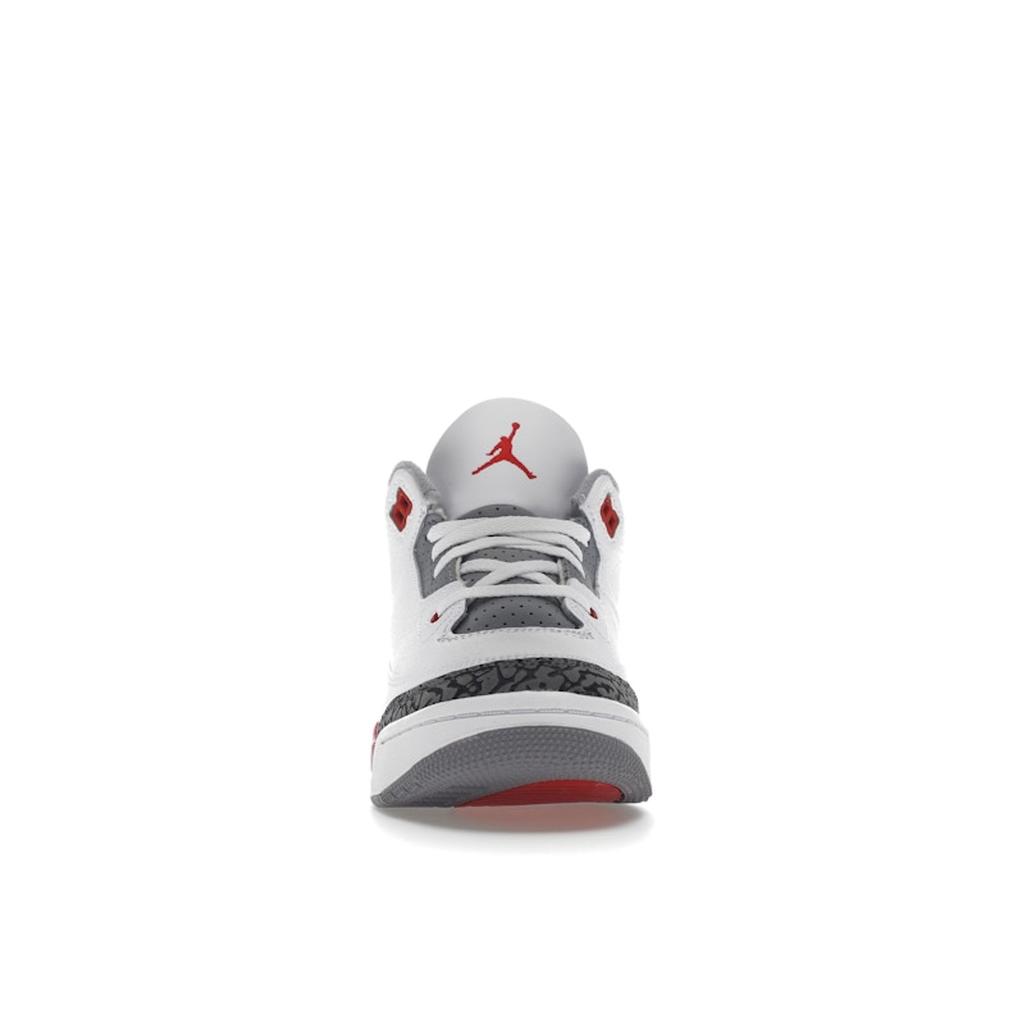 Детские кроссовки Air Jordan 3 Retro PS Fire Red 2022 Белый цементно-серый черный DM0966-160