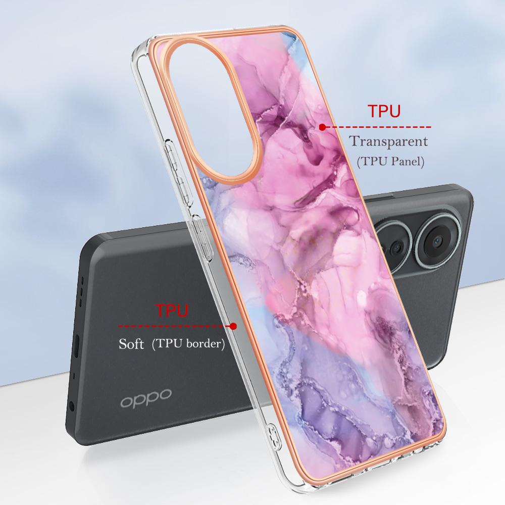 Luxury Gold Plating Marble Painting Pattern Bumper Phone Case For iPhone 15 14 Pro Samsung Xiaomi Honor Oppo Google Moto IMD Soft TPU Back Cover Shell