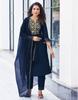 Women Bollywood Cotton Blend Kurta Pant Dupatta Set Indian Designer Party Wear Kurti Suit