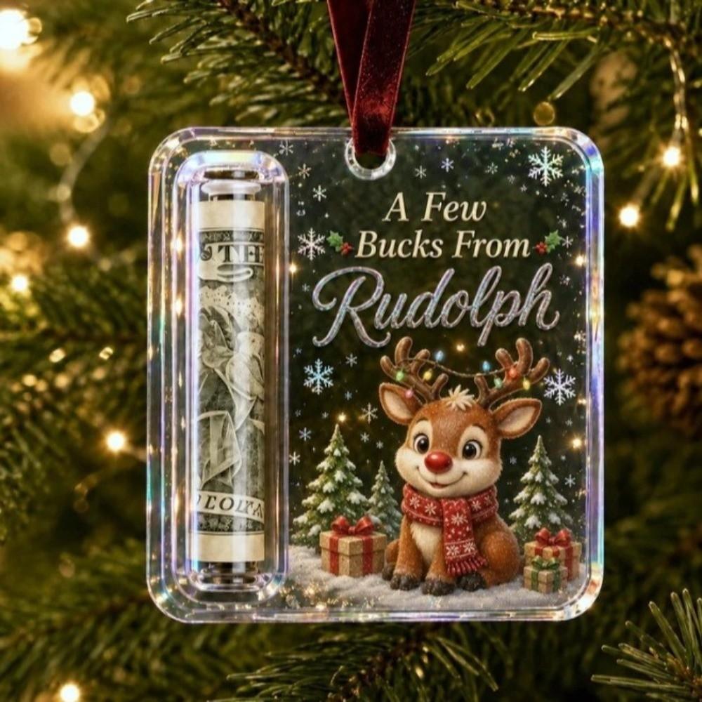 Personalized Design Cash Gift Box Acrylic Treat Holder Ornament for Surprise Present