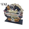 Desktop Accessory Halloween Wooden Napkin Holder, Ghost Pumpkin Decorative Tabletop Tissue Dispenser, Holiday Table Decor Paper Storage Organizer for