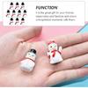 50pcs Mini Snowman Figurines Decoration,Christmas Tiny Resin Snowman Ornament with Hat for Christmas Micro Landscape Ornament