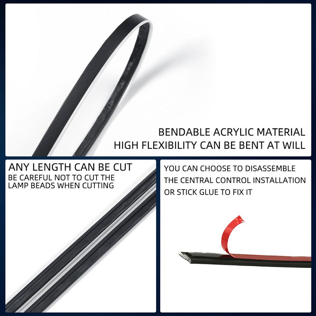 1 в 1 1 в 2 светодиодная лента Symphony Car LED Phantom Atmosphere Light с управлением через USB-приложение 5 В автомобильная декоративная внутренняя лампа универсальная