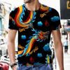 Винтажная мужская футболка с 3D принтом и короткими рукавами с рисунком дракона, тотемная уличная одежда, молодежная летняя верхняя мужская одежда больших размеров