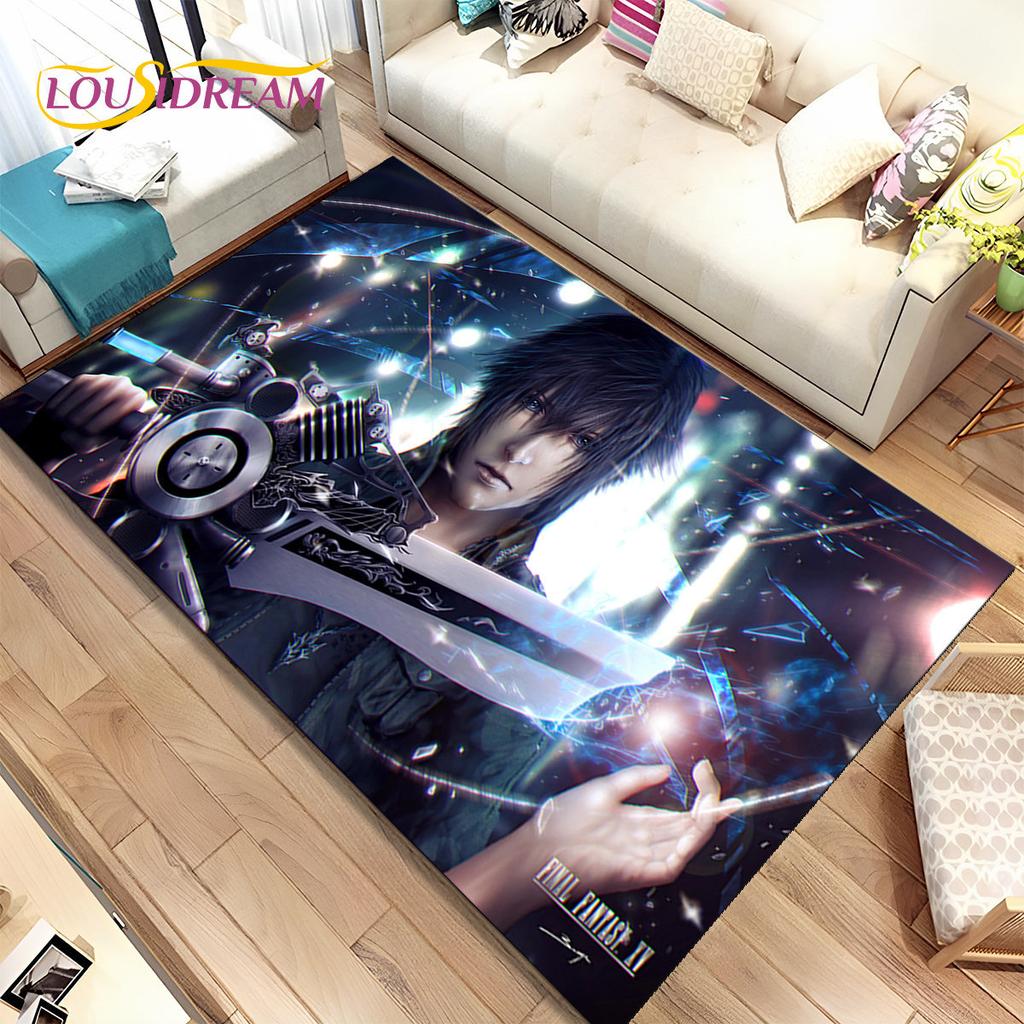 Final Fantasy Series Games Area Rug,Carpet Rug for Home Living Room Children's Bedroom Sofa Doormat Decor,Non-slip Floor Mat 3D