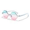 Children's candy color rhombus lace one-piece sunglasses cute baby cartoon concave sunshade sunglasses