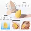with Egg Case Makeup Sponges Set Yellow Face Makeup Tools  for Foundation Application