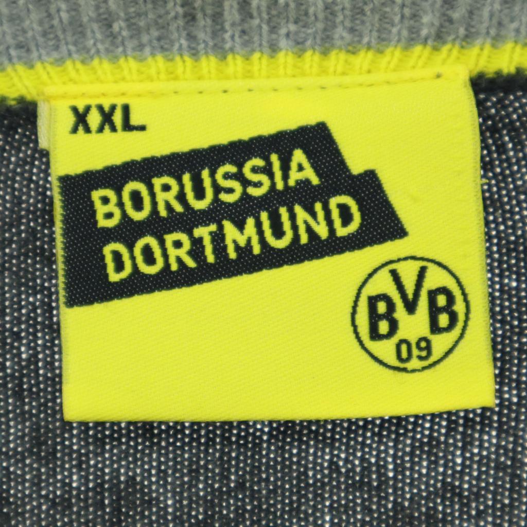 BORUSSIA DORTMUND Elbow Patch One Point Embroidery Football Long Sleeve V Neck Knit Men's Used