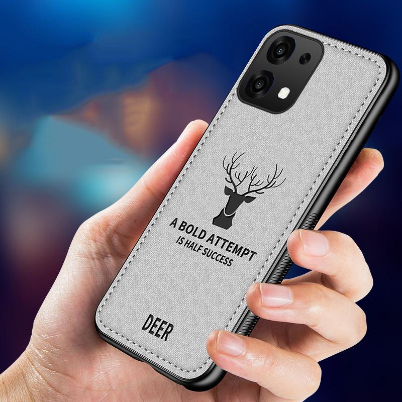 Чехол для OPPO A6S A6T Pro, роскошный бренд, текстура ткани, ткань с оленями, джинсовый чехол с лосем для корпуса телефона OPPO A6 Pro