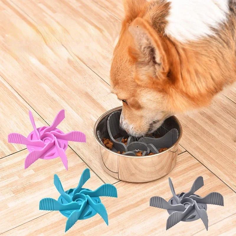 Pet Anti Choke Dog Spiral Slow Feeder Миски для корма для собак Вставка для миски с присоской Нескользящая анти-глотающая собачья профилактика ожирения