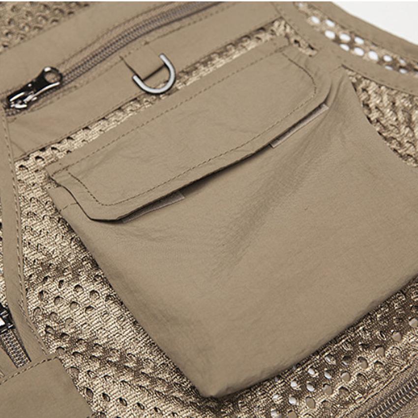 Разгрузочный мужской жилет, тактическое пальто с перепонками, летний жилет для фотографа, инструмент, много карманов, сетка, рабочая куртка без рукавов, мужской