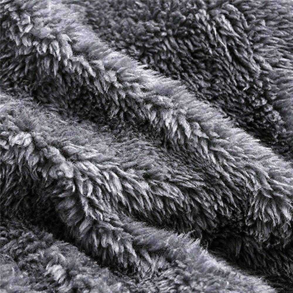 Warm Knit Cap Plus Velvet Coral Fleece Scarf Men Women Winter Hats