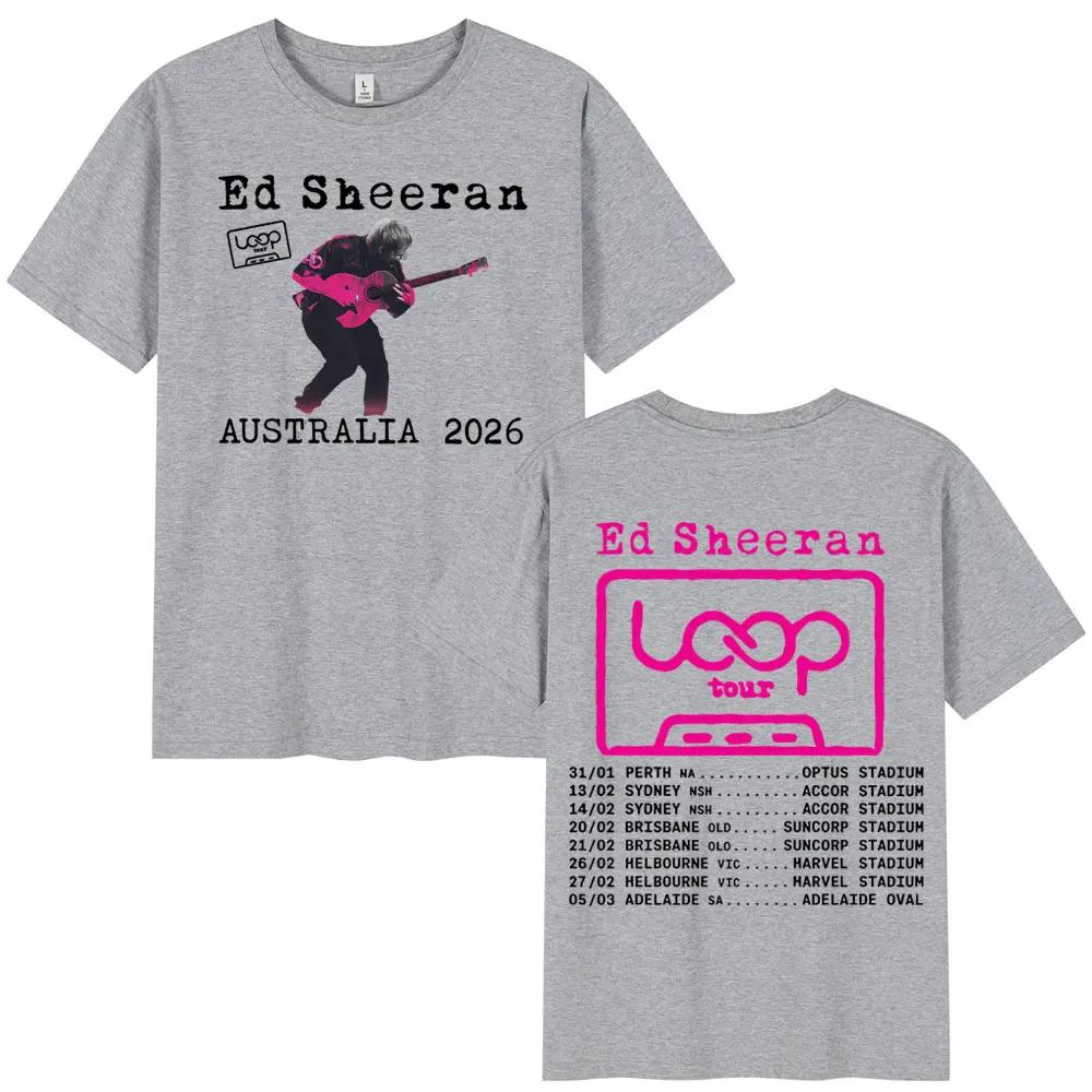 Ed Sheeran Printed Tshirt Australia Tour Merchandise Clothing Tshirt for Unisex and Women Fashionable and Popular Music Tshirt