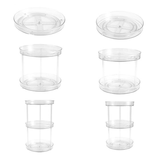 Вращающийся на 360 градусов лоток для хранения 1/2/3 слоя Lazy Susan Organizer Кухонный шкаф для кладовой Прилавок Держатель для специй Косметическая поворотная стойка