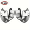 2pcs Heavy Duty Stainless Steel Rod Sleeve For Wardrobe Bracket, Flange Rod Bracket For Closet Rod End Support