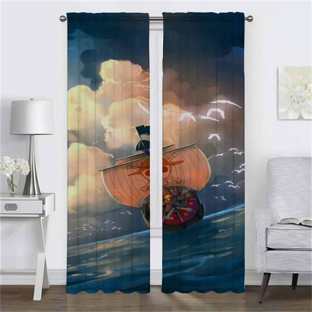 O-One-pieceS Tulle for Bedroom Halloween Decoration Blackout Curtains for Camera Partition Window Curtain Elegant Room Curtains