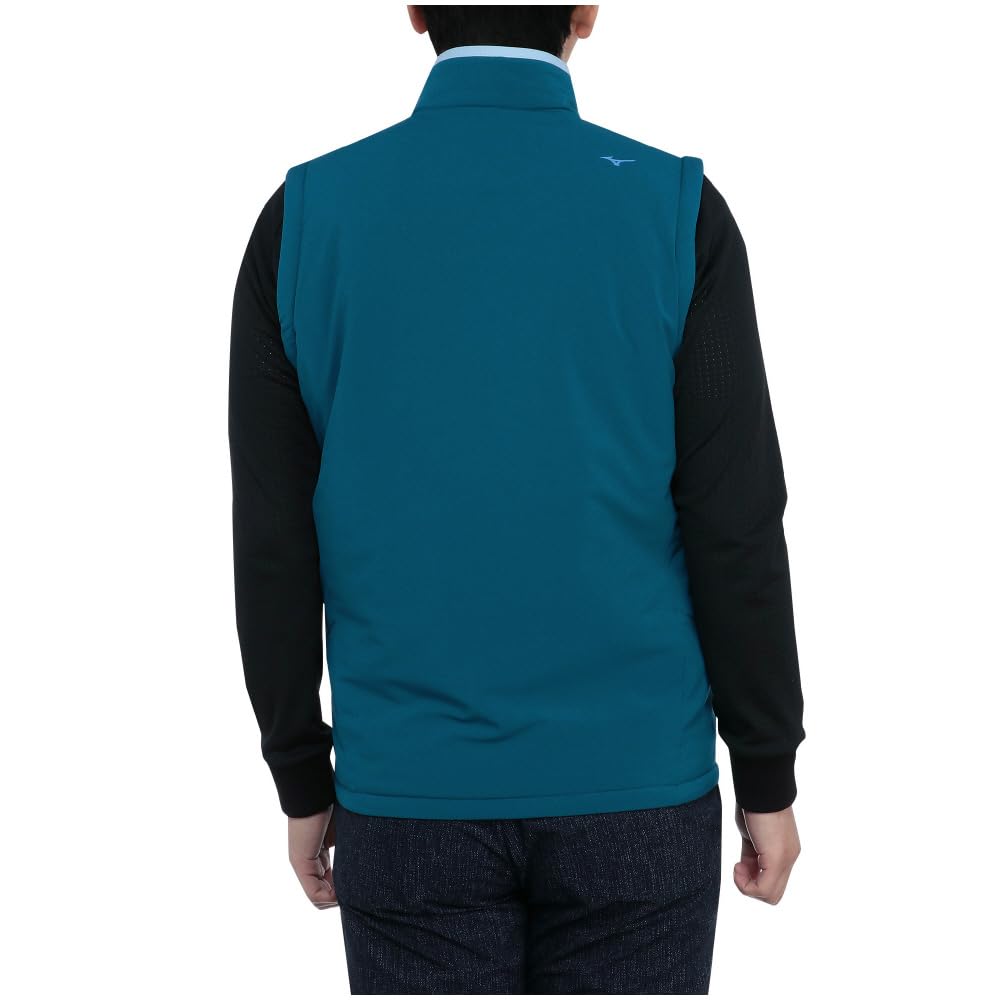 Mizuno Breath Thermo Golf Ink with Removable Sleeves and Mizuno Move Tech E2MEB506 Jacket, Men's, Blue, Heat-Generating Material,