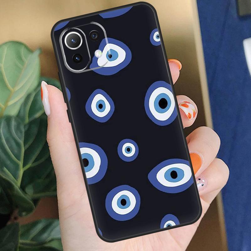 Чехол с принтом Синий Глаз Удачи и Сглаза для Xiaomi 15 14 Ultra 13T 14T 15T Pro 17 Pro Max POCO F8 F7 F5 F6 X5 X6 X7 Pro Coque