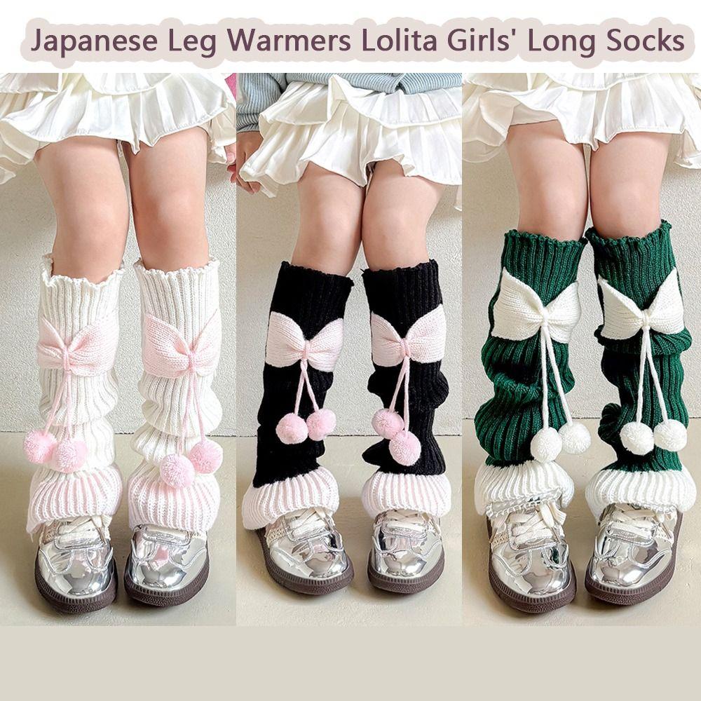 Ruffles Warm Leg Cover Bow Children's Long Socks Kawaii Leg Warmers Socks Y2k Girls