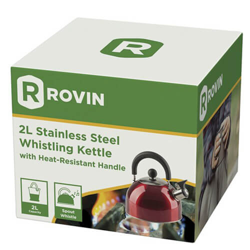 Чайник со свистком из нержавеющей стали объемом 2 л (180x200мм)