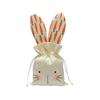 Пасхальный кролик тканевый мешок, сладкие конфеты бежевый мешок затягивающийся шнурок садовый подарок чаепитие украшения принадлежности