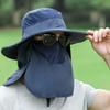 Рыболовная шляпа дышащая с широкими полями солнцезащитная портативная для улицы и пляжа со съемным клапаном для шеи