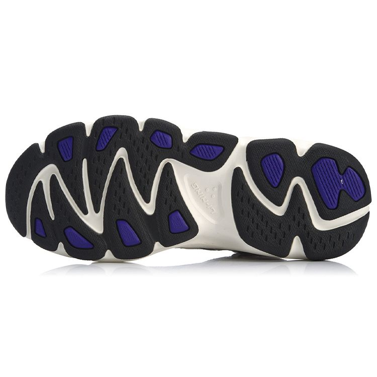 Li Ning Butterfly Shock Absorbing Non-Slip Wear-Resistant Low-Top Dad Shoes Men Sneakers Gray Black AGCN225-5