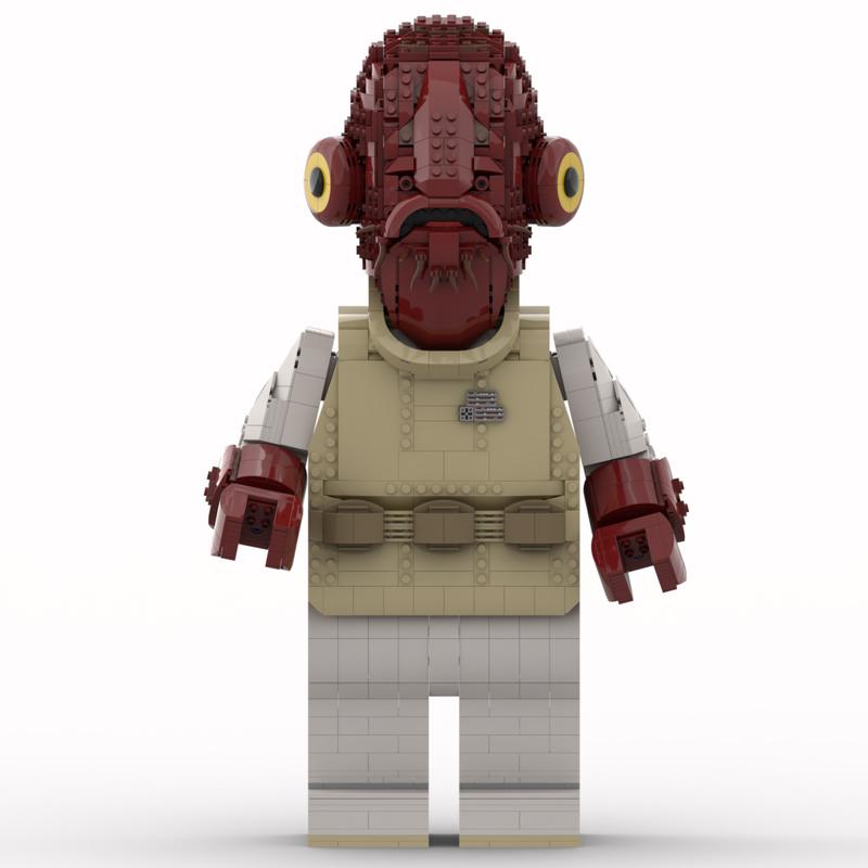 2515 шт. MOC Мегафигура Адмирала Акбара Помещается на Моей Голове Звездные Войны Модель Строительные Блоки Архитектура Рождественские Подарки Игрушка Образование