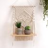 Wall Tapestry Shelf Wall-mounted Organizer Long Lasting Practical Living Room Bohemian Tassel Floating Indoor Decoration