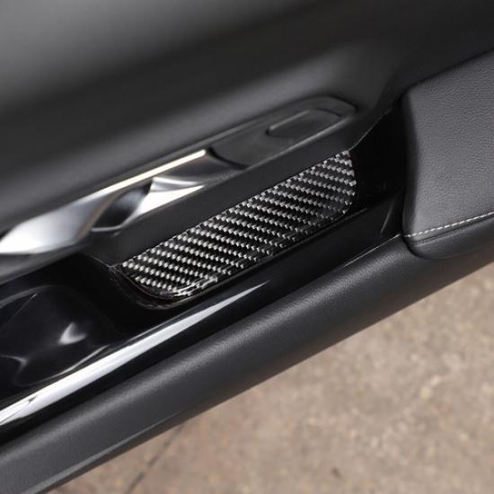 Real Carbon Fiber Window Lift Groove Cover Trim For Toyota Supra A90 19-22