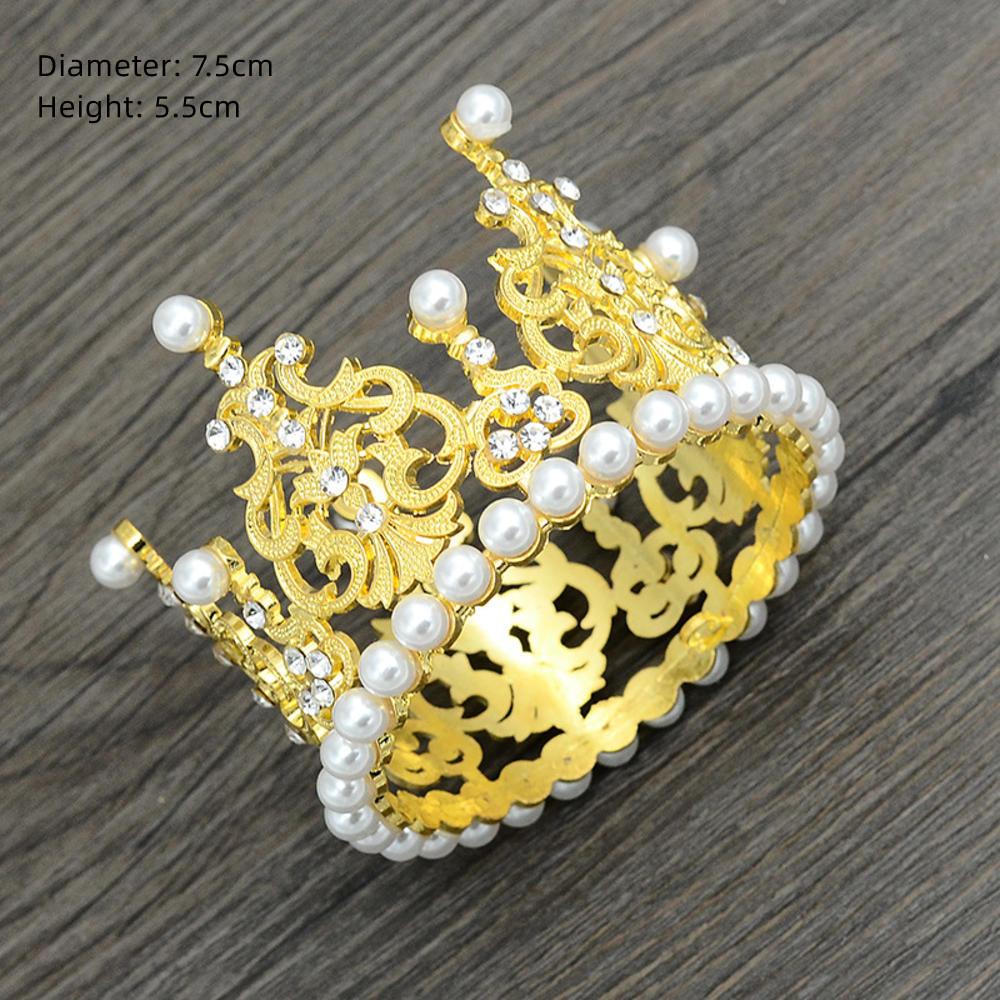 Корона со стразами для выпечки торта, украшение для головы, детские аксессуары для волос, принцесса, свадьба, день рождения, вечеринка, принадлежности, новый