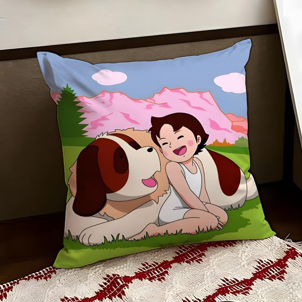 Cute HHeidi Girl of the AAlps Cushion Cover Reversible Soft Durable Pillow Cover Home Car MultiScene Use for Daily Comfort