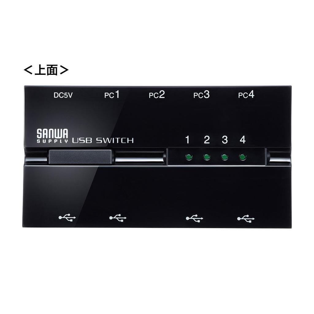 SANWA SUPPLY Ручной переключатель с магнитом 4 USB2.0 (с концентратором, схемы) SW-US44HMG