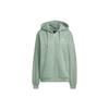 Loose Fit Zip-Up Hoodie With Drawstring Long Sleeve Jacket Women Jackets Matcha IK9894
