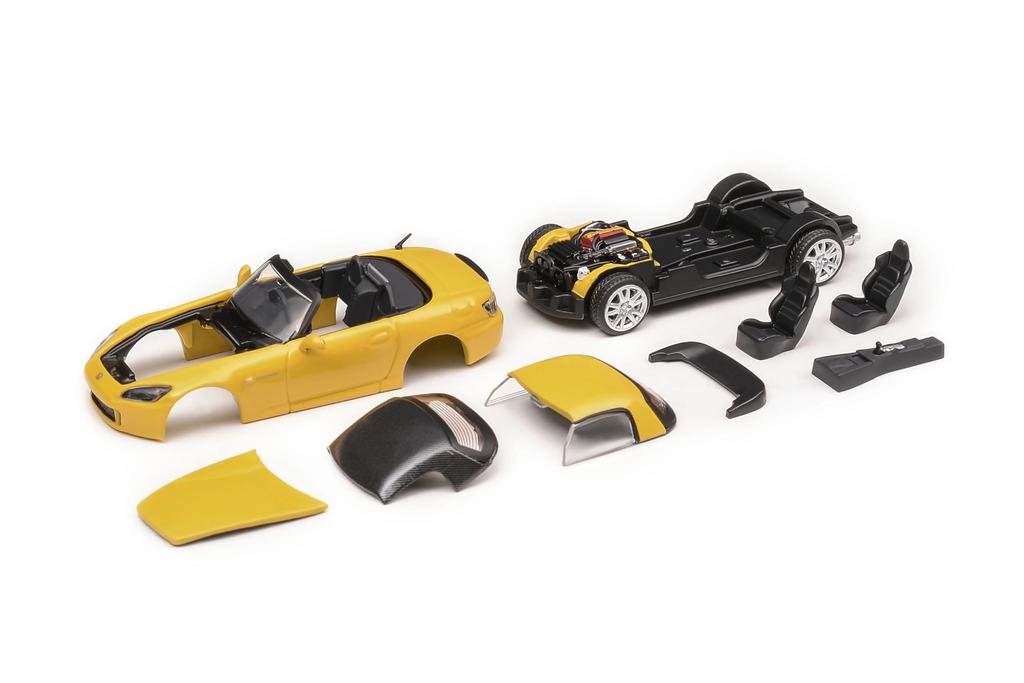 MOTORHELIX Honda S2000 Литая Indy Yellow Pearl Серия Magnet M65102 1/64 (АП2) Автомобиль, правый руль,