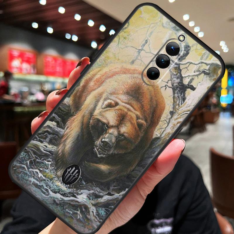 Милый чехол Медведь Гризли для ZTE Nubia Red Magic 10S 10 8 9 8S 9S 11 Pro Plus 10 Air 5G 6R 6 7 6S 7S Pro