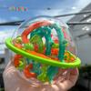 3D Puzzle Ball Brain Game Toys for Kids Steel Ball Track Maze Ball 3D Maze Game with 100 Obstacles Boys Girls Birthday Gifts
