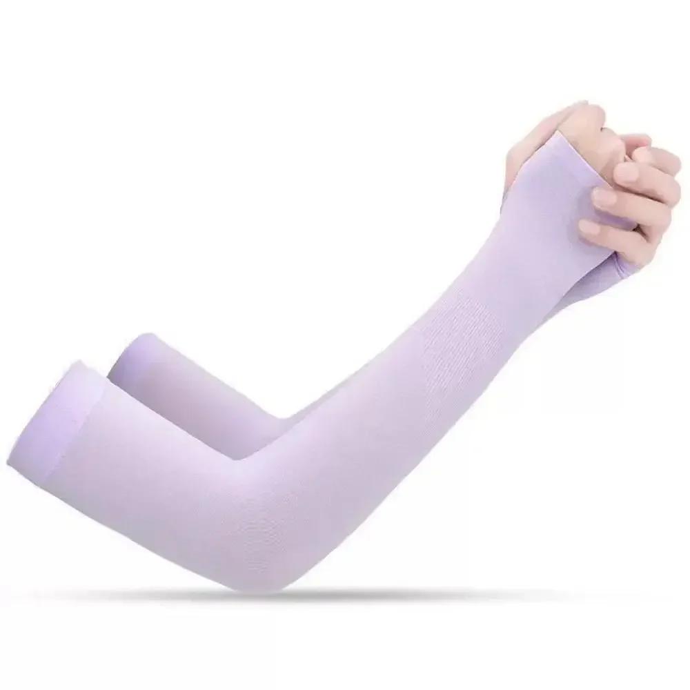 Unisex Cooling Sun Protection Arm Sleeves Fingerless Long for Cycling Fishing Outdoor Anti-Sunburn Sports Cuffs