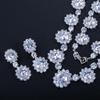 CMM High Quality Emerald Color Zirconia Women's Party Jewelry Earrings Necklace Set